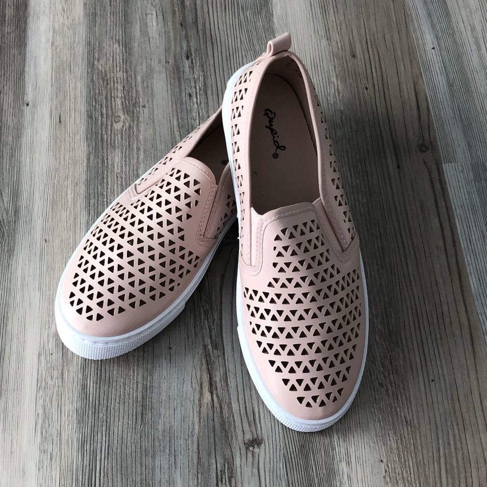 Pink Slip-On Sneakers